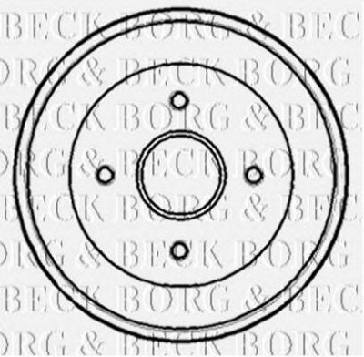 BORG & BECK bbr7168 -  Тормозной барабан